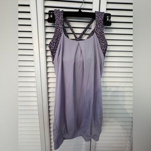 Lululemon Lilac Miss Mosaic Nouveau Limits Athletic Athleisure Tank Top Size 4
